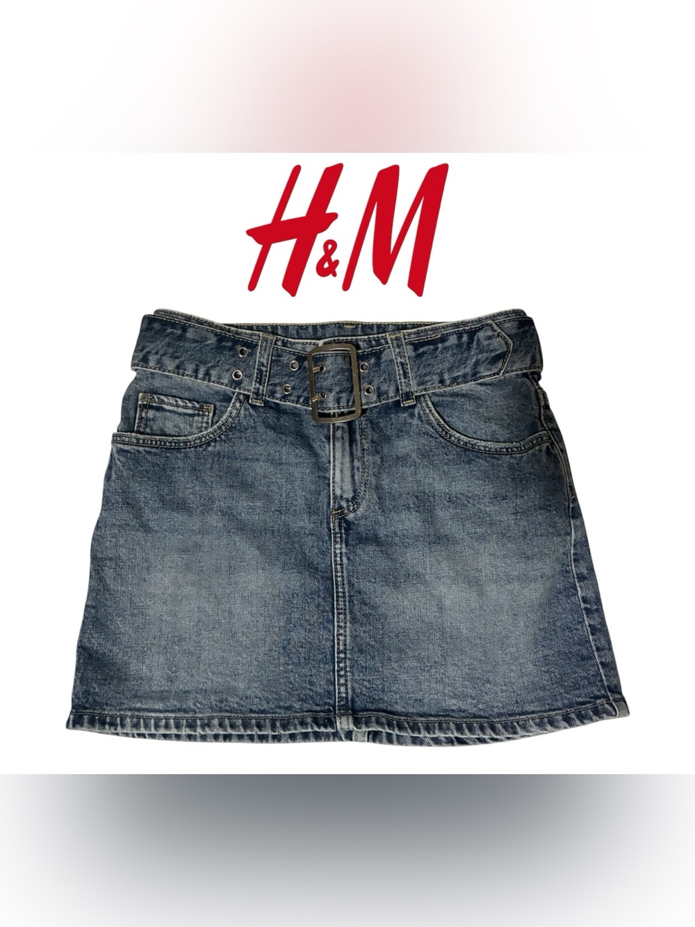 GIRL’S BELTED JEAN SKIRT H&M DENIM